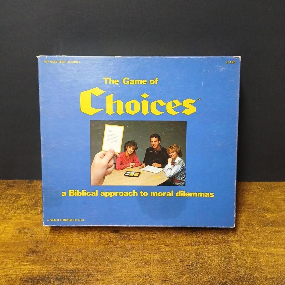 Vintage Christian Family Party Game, The Game of Choices, Biblical Morals Game